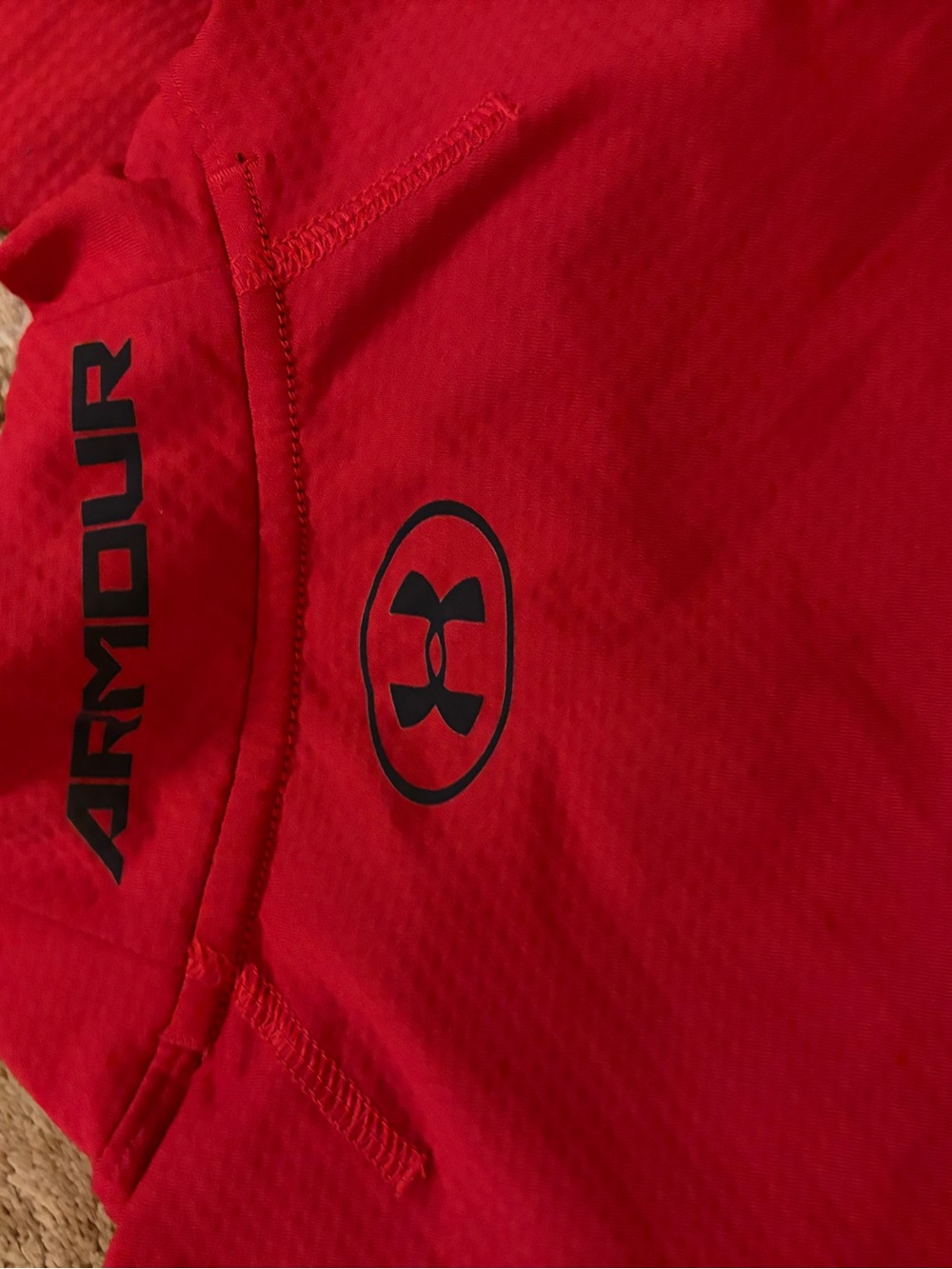 Under Armour Cold Gear Men's Red Performance Crew Neck Shirt XXL EUC athletic - Picture 7 of 7